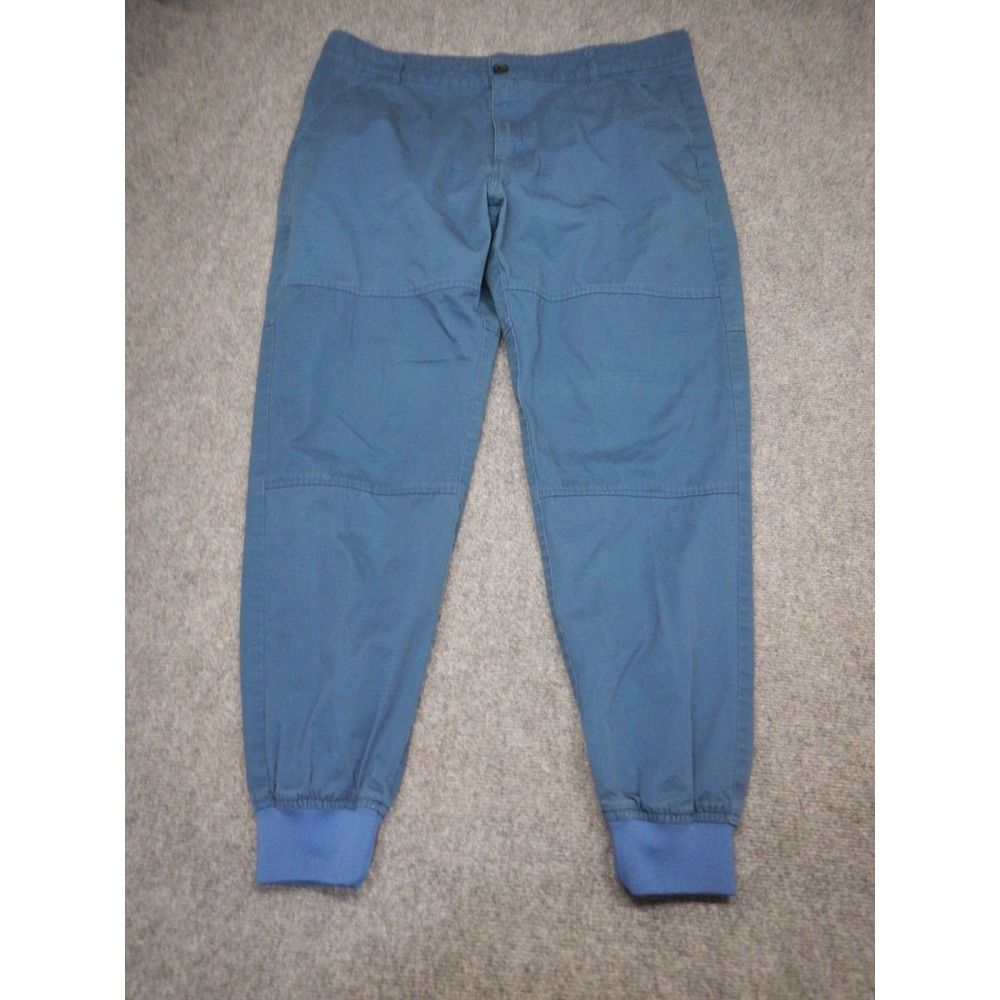Jiberish Jogger‎ Pants Men's Size 2XL XXL Blue Athletic Ankle Bands 100% Cotton
